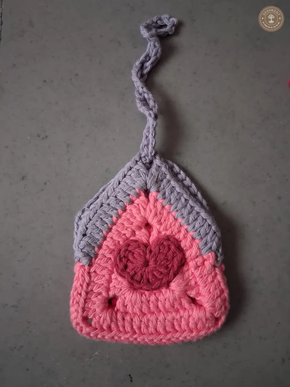 Handmade Crochet Heart AirPods Case