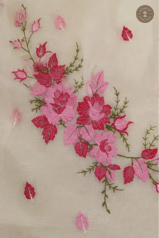 Kota Heritage Floral Embroidered Dress Material
