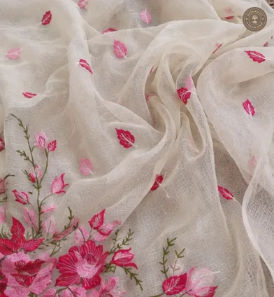Kota Heritage Floral Embroidered Dress Material
