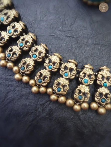 Oviya Terracotta Necklace | Handcrafted Tamil Nadu Terracotta Jewellery