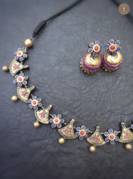 Amudha Terracotta Necklace | Handcrafted Tamil Nadu Terracotta Jewellery