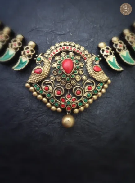 Mayuri Heritage Terracotta Necklace | Handcrafted Tamil Nadu Terracotta Jewellery