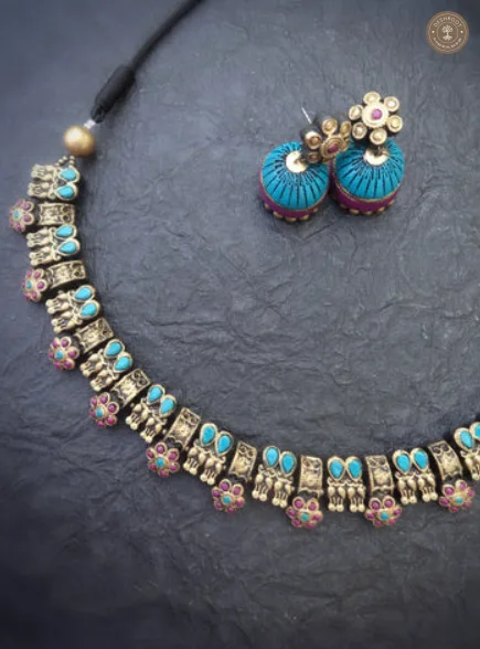 Effortless Terracotta Style Necklace | Handcrafted Tamil Nadu Terracotta Jewellery