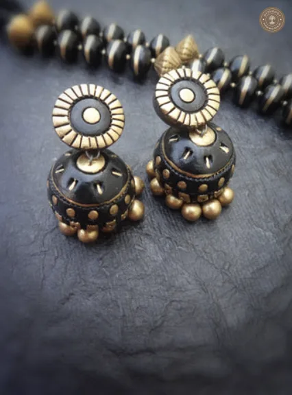 Antique Arc Majesty Terracotta Necklace | Handcrafted Tamil Nadu Terracotta Jewellery
