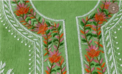 Kota Heritage Floral Embroidered Dress Material with Kota Doria Dupatta
