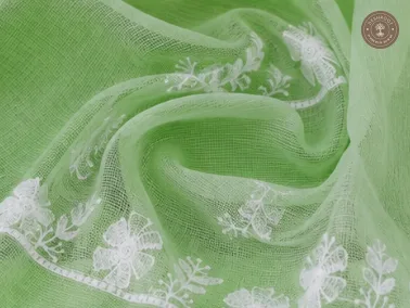 Kota Heritage Floral Embroidered Dress Material with Kota Doria Dupatta