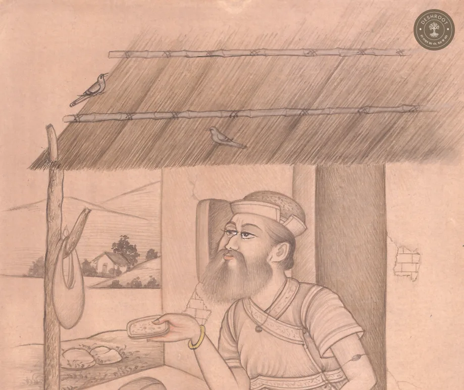 Threads of Time – Traditional Weaver | Original Bikaner Miniature Painting
