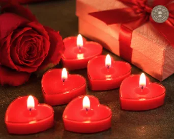 Red Romantic Heart Decorative Scented Candle