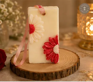Floral Elegance Wax Tablets (Pack of 2) – Scented Wardrobe Freshener with Daisy Design