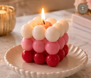 Bubble Cube Candles – Aesthetic Decorative Scented Wax Candles for Home Décor