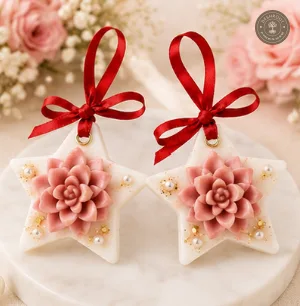 Lily Scented Wax Tablets for Wardrobe & Drawer Freshener – Handmade Star Floral Wax Sachets