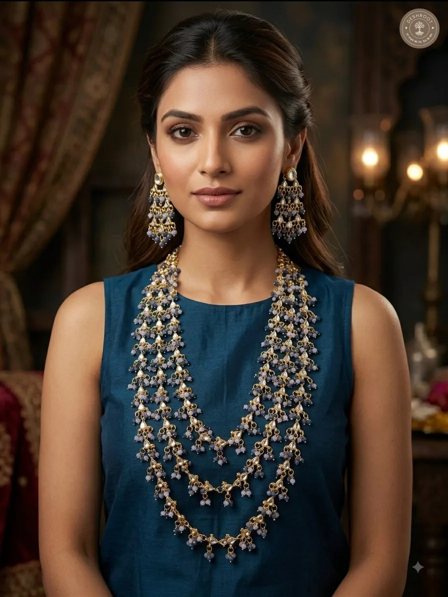Layered kundan necklace
