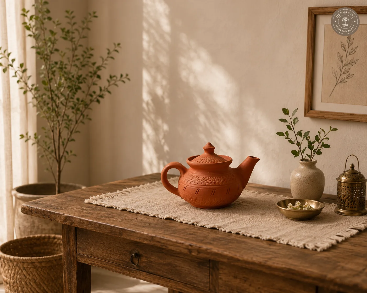 Rajasthani Terracotta Heritage Teapot