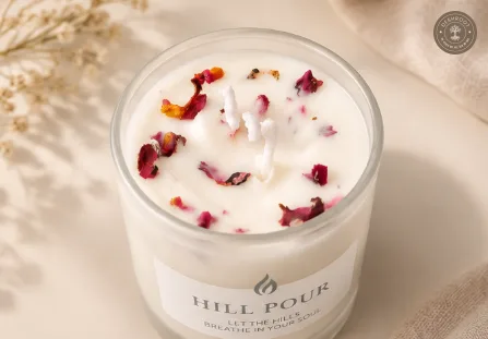 Hill Pour Blush Rose Hand-Poured Soy Wax Candle