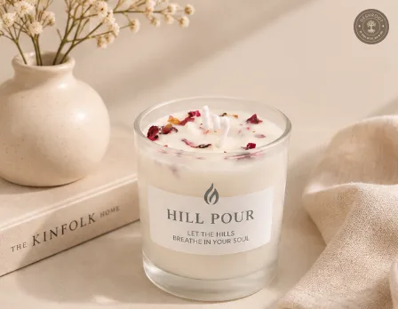 Hill Pour Blush Rose Hand-Poured Soy Wax Candle