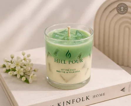 Hill Pour Matcha Latte Jasmine Soy & Gel Wax Candle