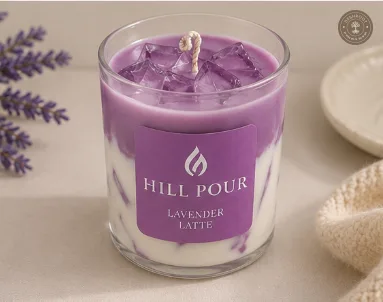 Hill Pour Lavender Latte Soy & Gel Wax Candle