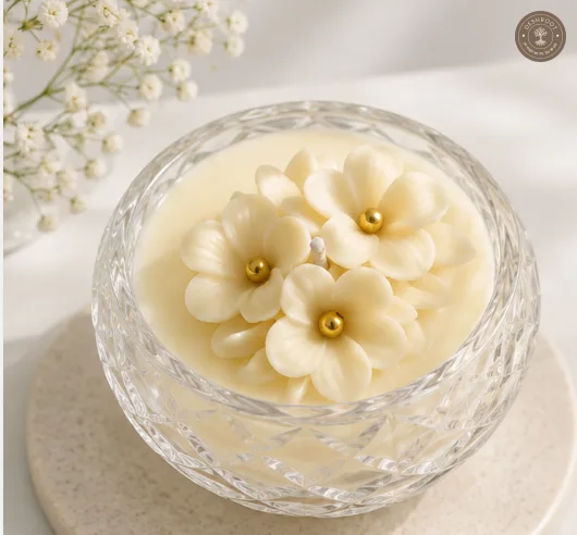 Hill Pour Vanilla Bloom Soy Wax Glass Bowl Candle
