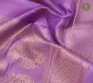Katan Silk Banarasi Dupatta – Lavender Purple with Intricate Zari Floral Motifs