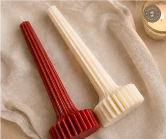 Hill Pour Still Flame Sculpted Pillar Candle