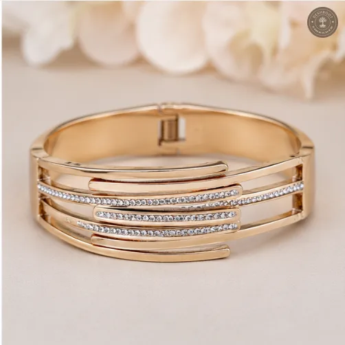Golden Cascade Crystal Kids Kada