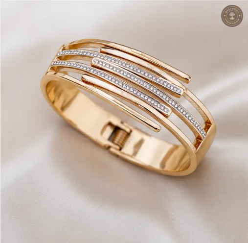 Golden Cascade Crystal Kids Kada
