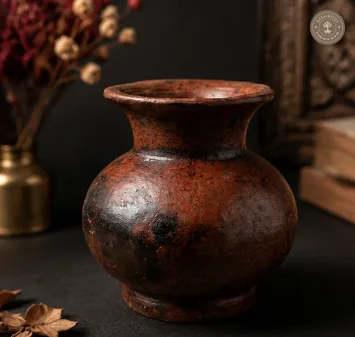 Handcrafted Terracotta Matka Vase – Rustic Earthen Pot with Traditional Finish