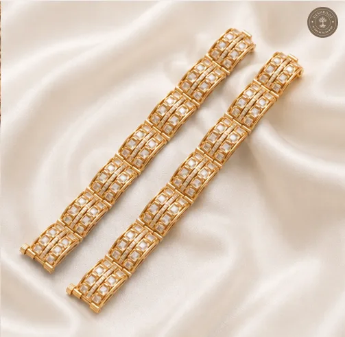 Aurelia Regal Square-Cut Crystal Gajra Bracelets