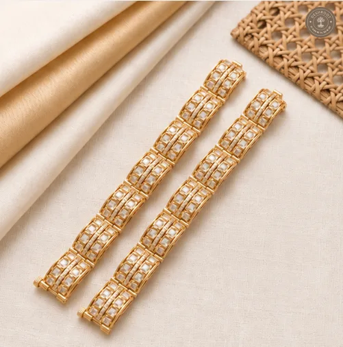 Aurelia Regal Square-Cut Crystal Gajra Bracelets