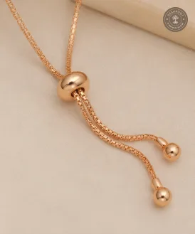 Rose Gold A.D. Stone Designer Bracelet with Rectangular Stone Charms