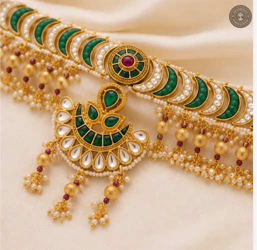 Exquisite Kundan & Pearl Necklace Set