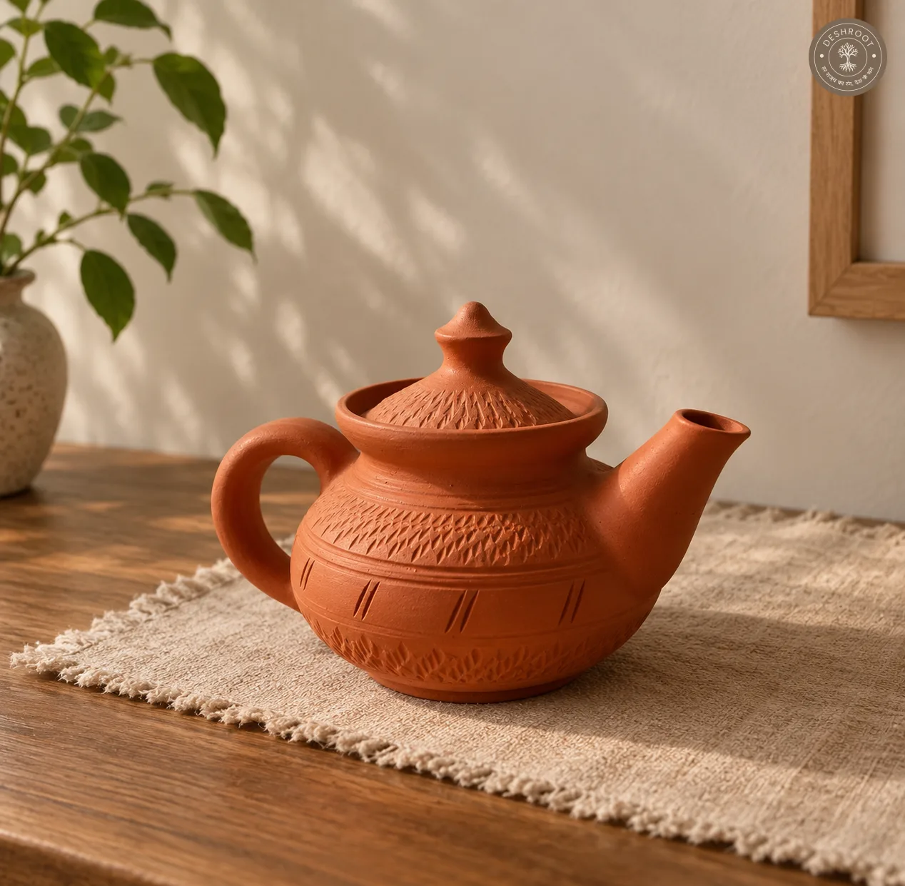 Rajasthani Terracotta Heritage Teapot