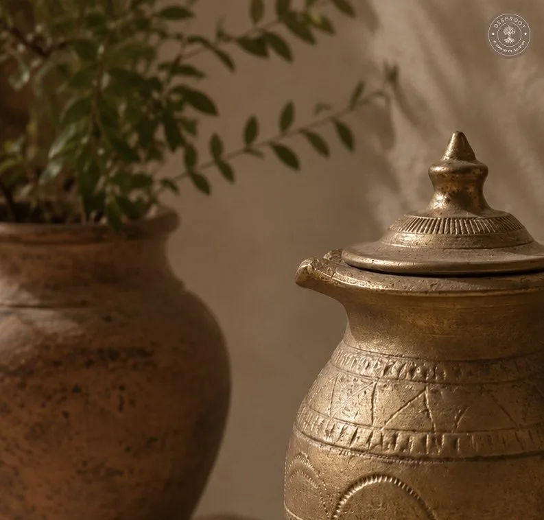 Rajasthani Handcrafted Terracotta Lidded Pitcher