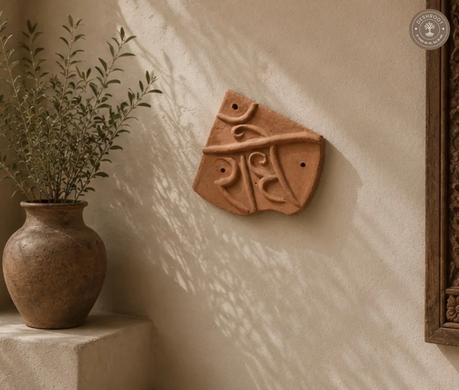 Handcrafted Terracotta Abstract Wall Art – Rajasthani Clay Décor