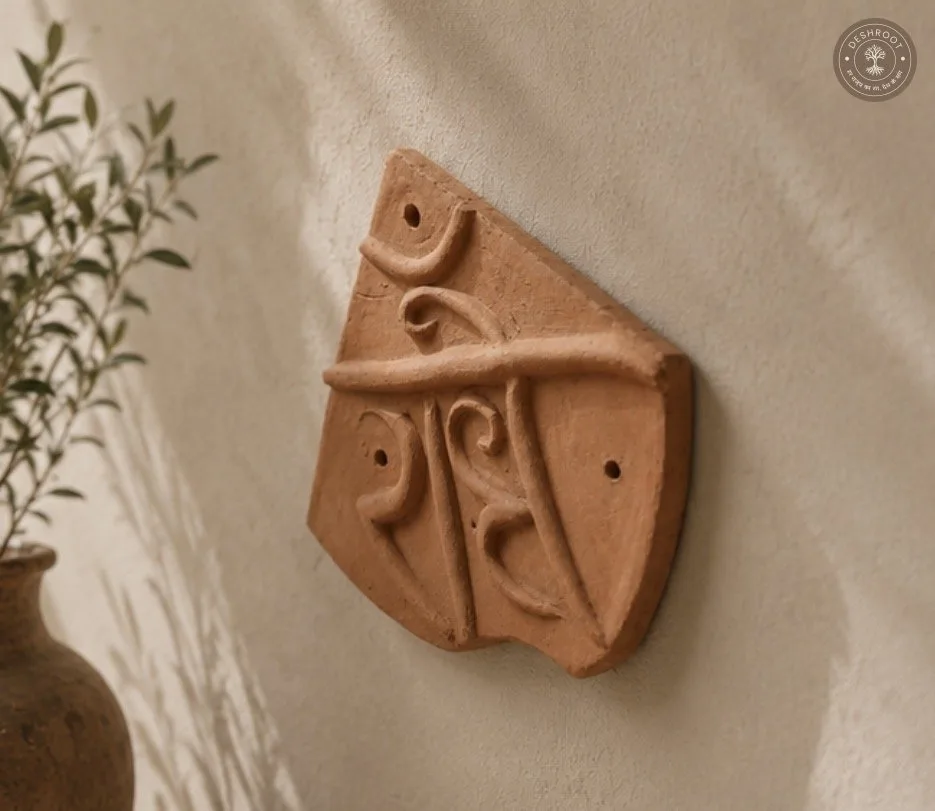 Handcrafted Terracotta Abstract Wall Art – Rajasthani Clay Décor