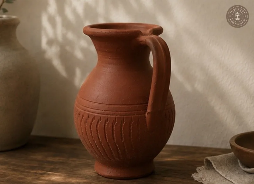 Rustic Terracotta Handcrafted Pitcher