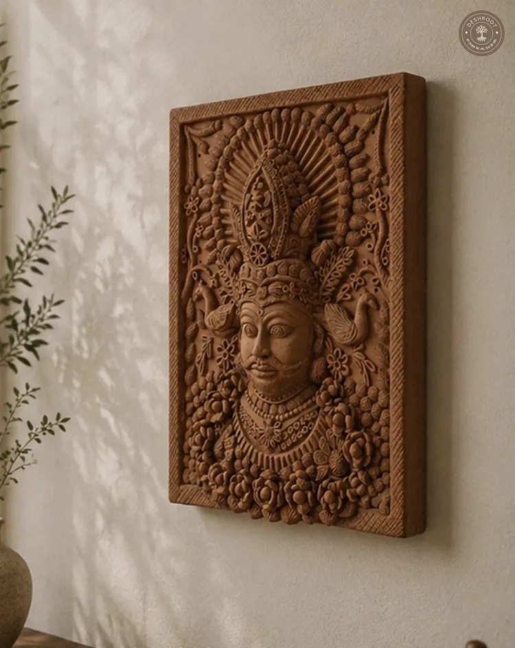 Rajasthani Handmade Shiva & Ganesha Relief Wall Hanging