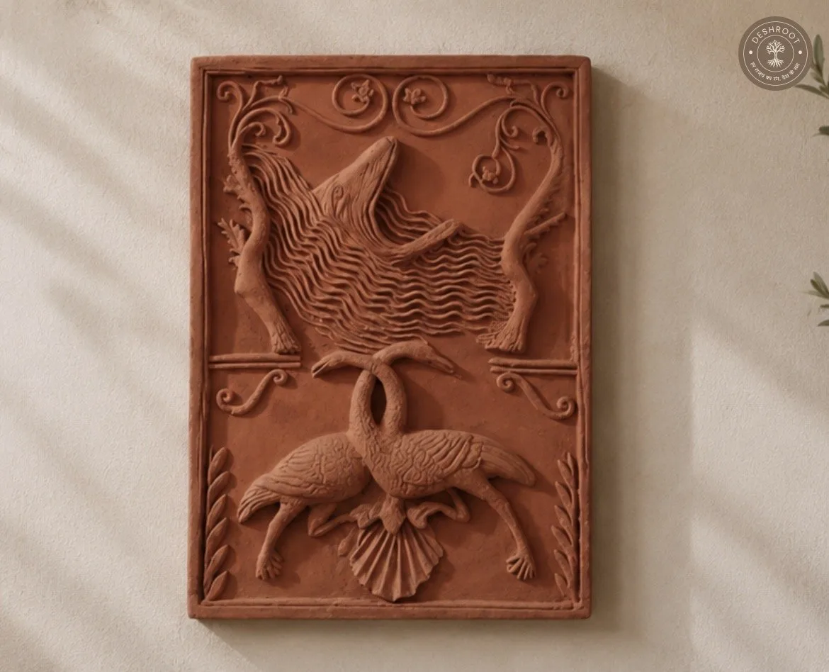 Handcrafted Rajasthani Swan Couple Wall Hanging