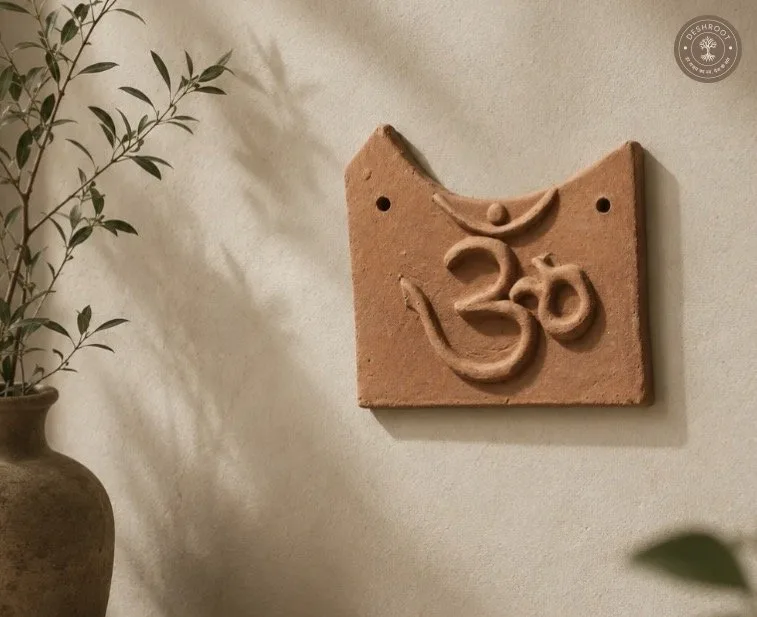 Handcrafted Terracotta Om Wall Art