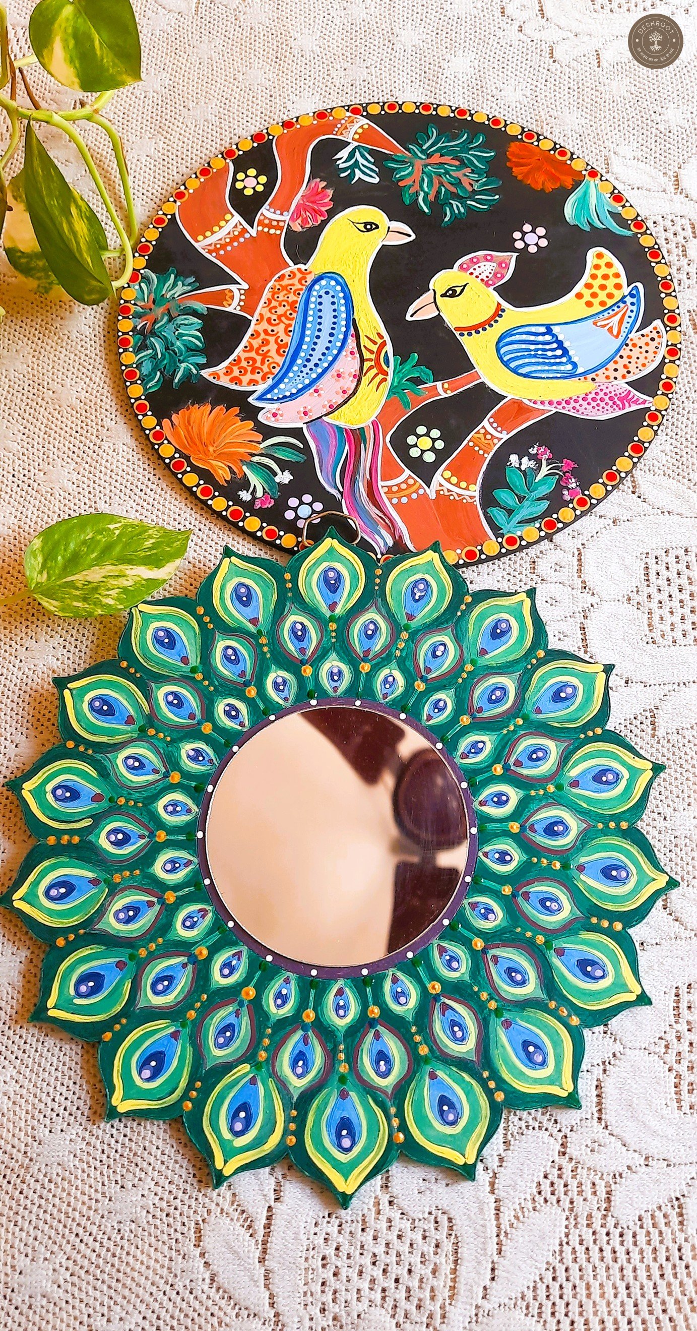 Birds of Paradise (Set of 2) 8 inches wall plates