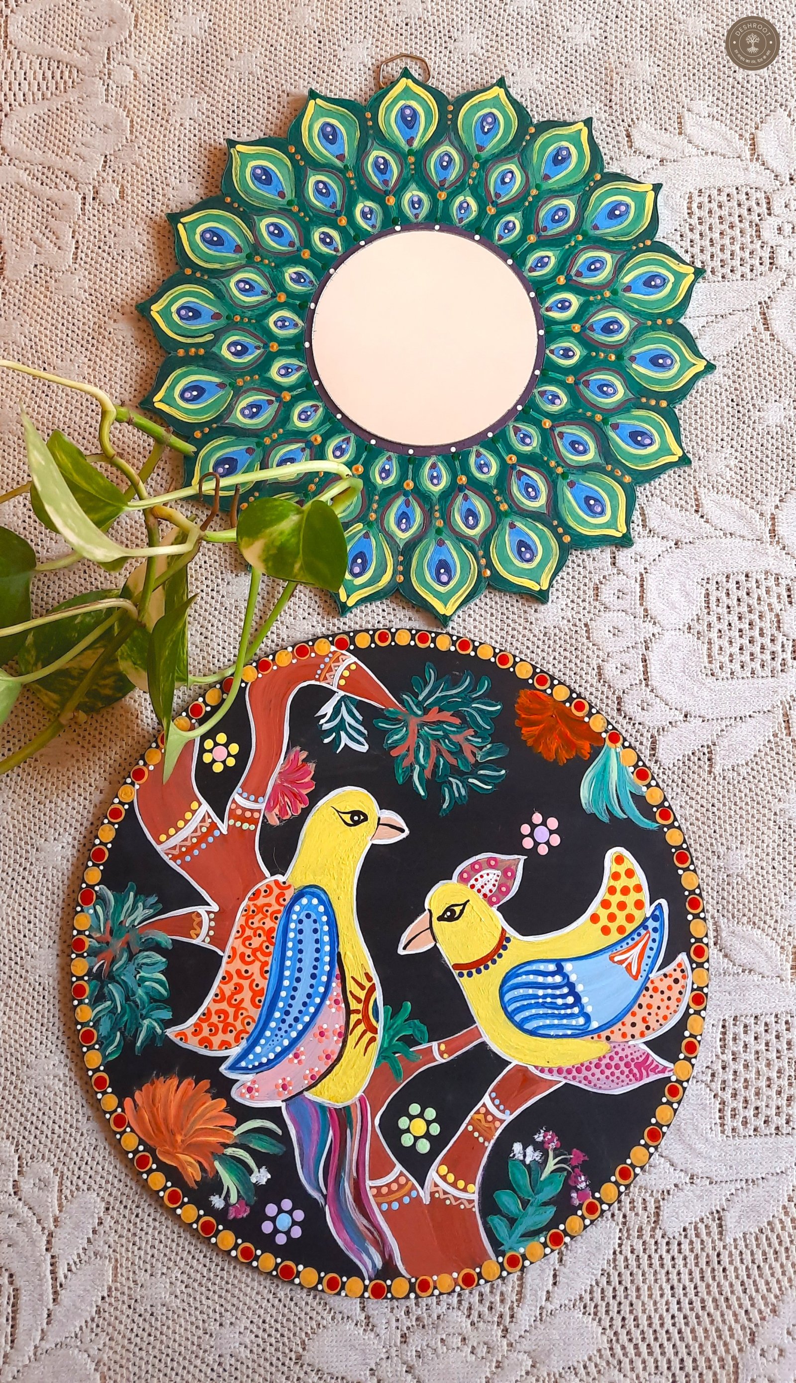 Birds of Paradise (Set of 2) 8 inches wall plates
