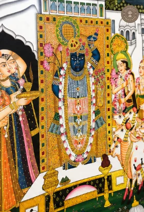 Shrinath Ji Rajbhog Darshan Handpainted Pichwai Painting