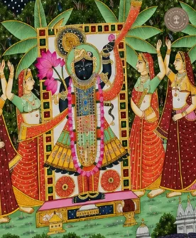 Shrinath Ji Raas Leela Handpainted Pichwai