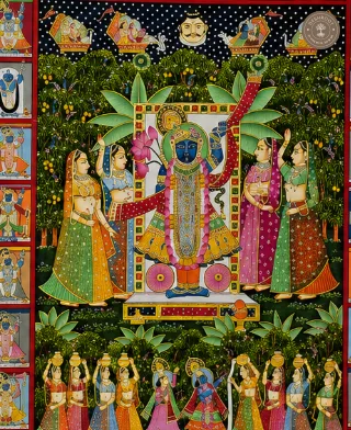 Shrinath Ji Gau Seva Handpainted Pichwai
