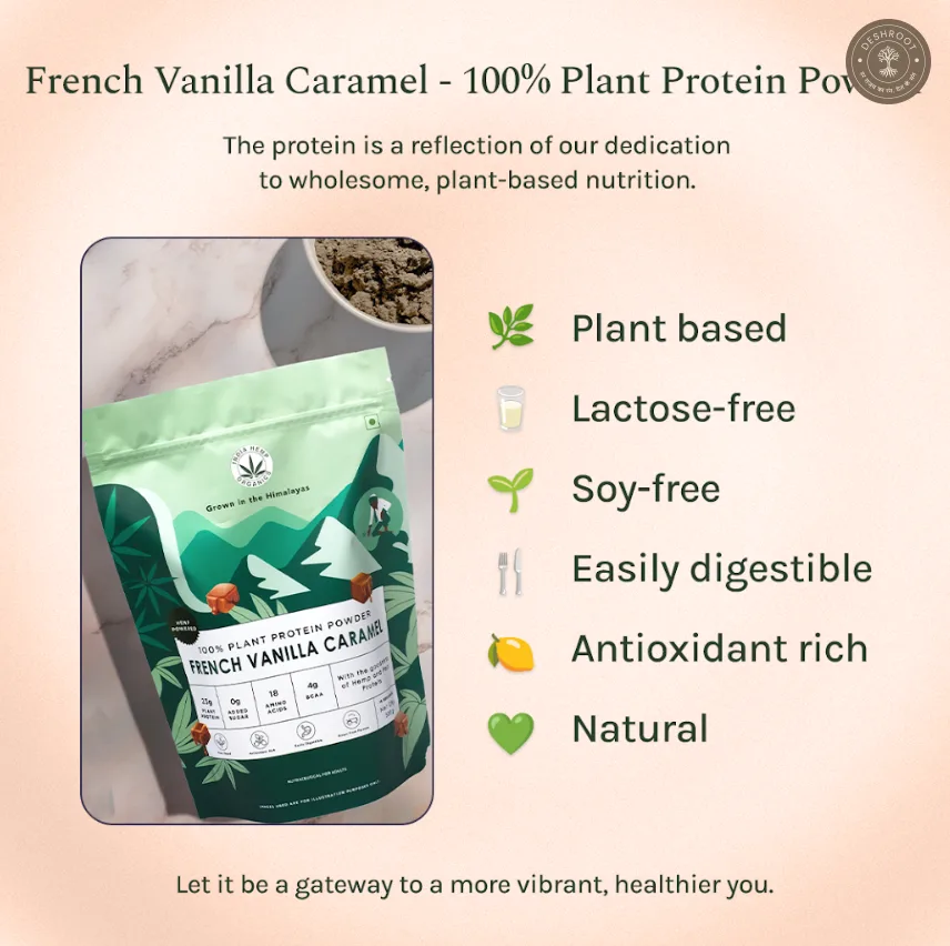 Hemp Protein Powder – French Vanilla Caramel