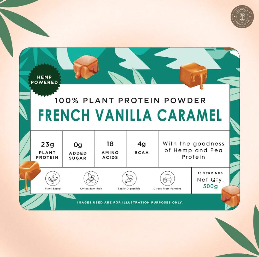 Hemp Protein Powder – French Vanilla Caramel