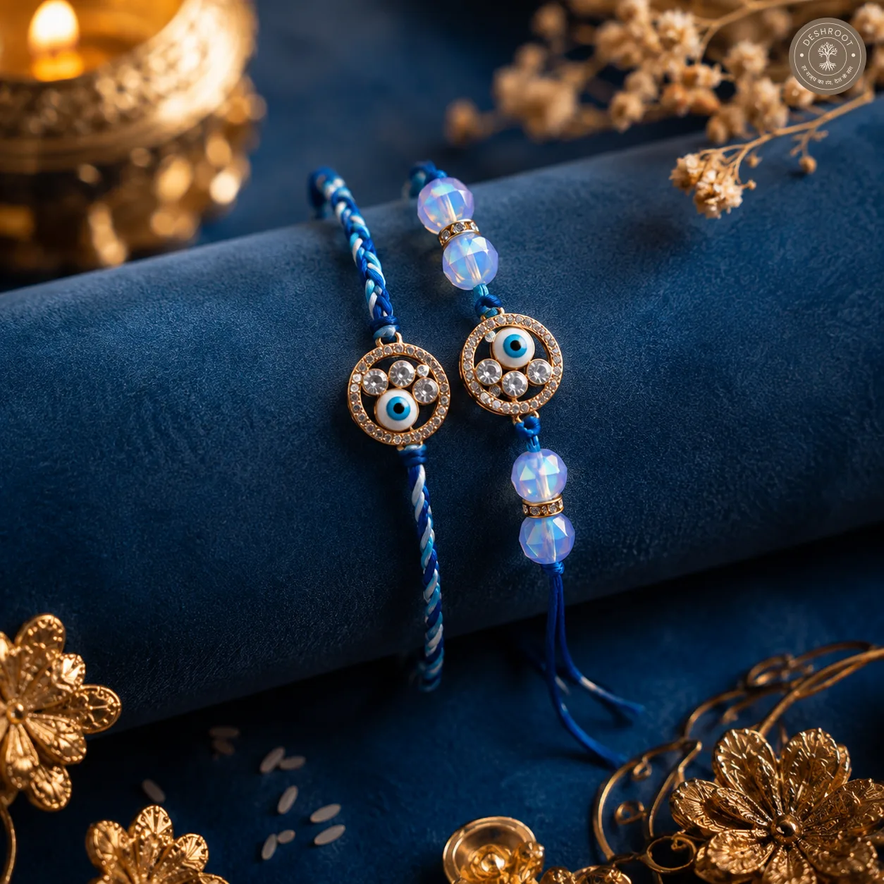Evil eye rakhi combo