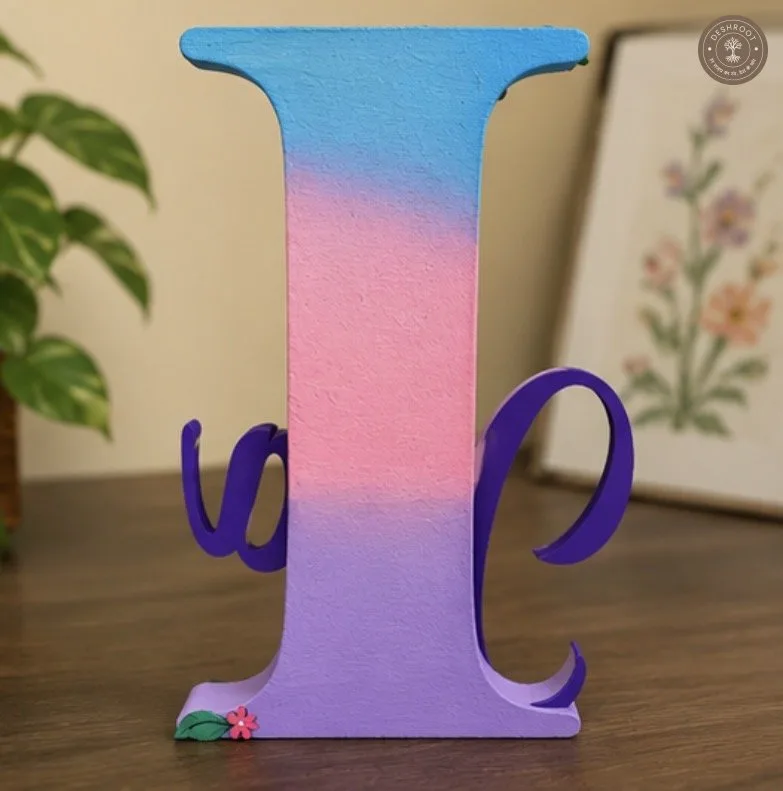 Hand-Painted Unicorn Name Letter Décor