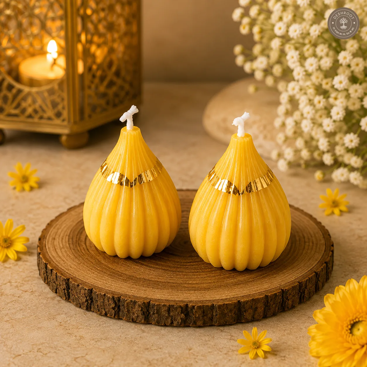 Handcrafted Scented Modak Candles Set of 6 – Premium Decorative Wax Candles for Diwali, Pooja & Home Décor