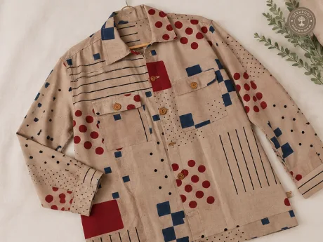Printed Patchwork Jacket
